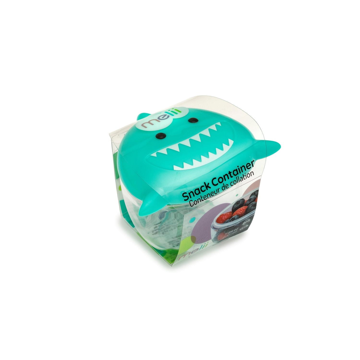 Melii Shark Snack Container for Toddlers and Kids