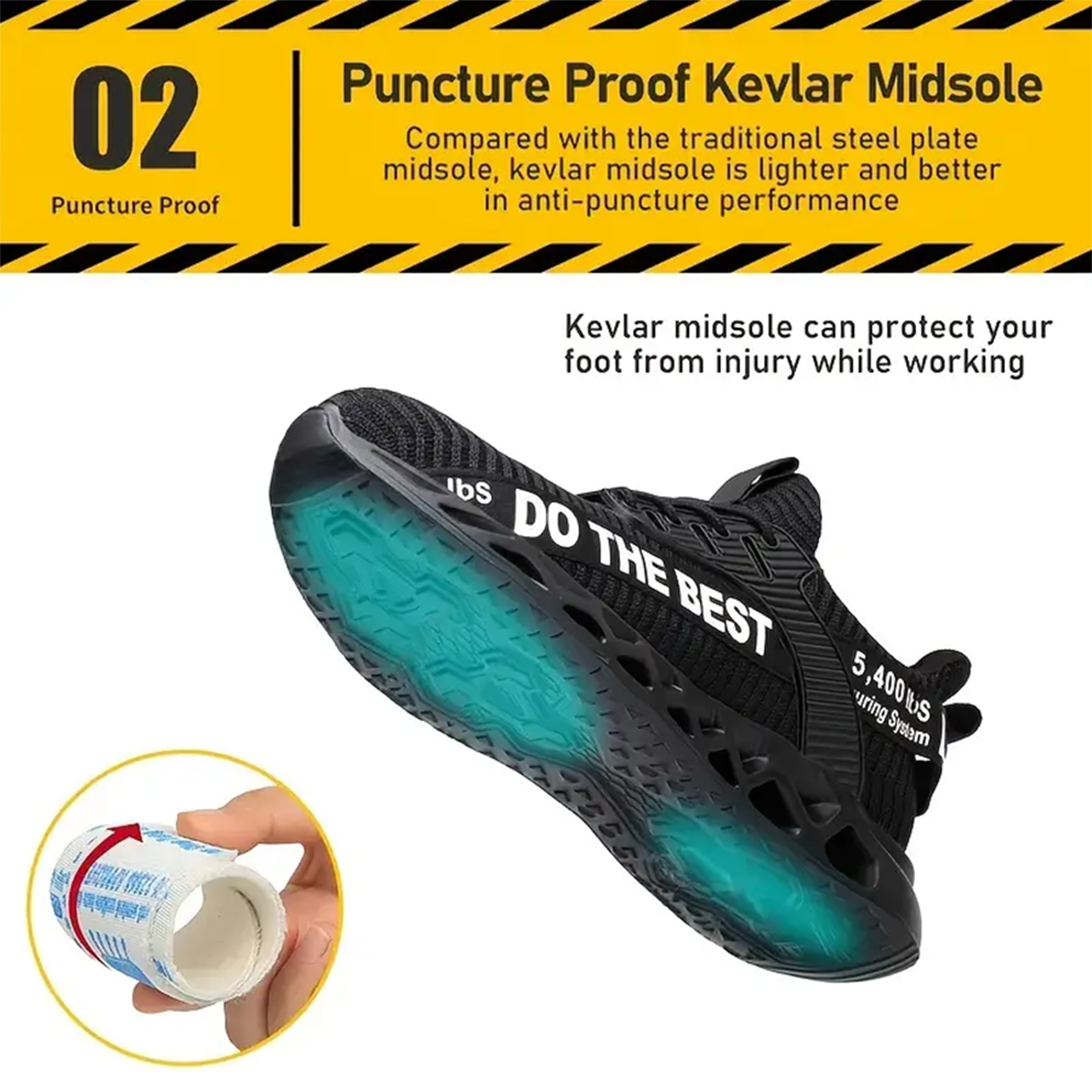 XQJ Steel Toe Work Safety Shoes for Men and Women photo 3