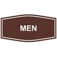 thumbnail image 2 of Signs ByLITA Fancy Women Men Restroom Sign - Laser-Engraved Lettering | Durable ABS Plastic | Vibrant Colors | Powerful Foam Tape (Dark Brown) - Large, 2 of 3