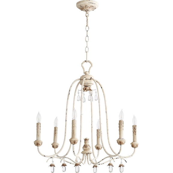 6144-6-70 Quorum Lighting Venice - 24.50 Inch Six Light Chandelier     -Traditional Installation