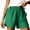 Green, variant on Women's Cotton Linen Shorts, 2026 Summer Casual Shorts with Side Pockets, Elastic Waist High Waist Shorts for Beach, Vacation, Daily Wear and Outdoor Activities Black M