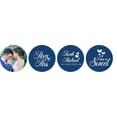 thumbnail image 2 of Darling Souvenir Personalized Love Is Sweet Wedding Photo Stickers Candy Labels DIY-Navy Blue, 2 of 2
