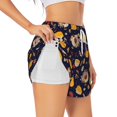 thumbnail image 1 of Balery Turkey And Autumn Pantalones cortos deportivos para mujer con forro y dos bolsillos, elásticos, para entrenamiento, gimnasio, yoga-Small, 1 of 7