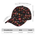 thumbnail image 2 of Pofeuu BBQ Print Adult Adjustable Embroidered Graphic Baseball Hat for Men and Women, 2 of 6