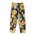 thumbnail image 5 of Naloa Mushrooms Honeycomb Print Women’s Ultra-Soft Comfy Pajama Lounge Pants with Pockets & Drawstring, 5 of 8