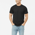 thumbnail image 3 of Hanes Essential-T T-Shirt for Men - Short Sleeve Crew Neck 100 Cotton Tee - Black, Pack 6, Size-L, 3 of 5