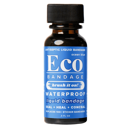 Eco Bandage Waterproof Liquid Bandage, Ocean Blue, 0.3 oz