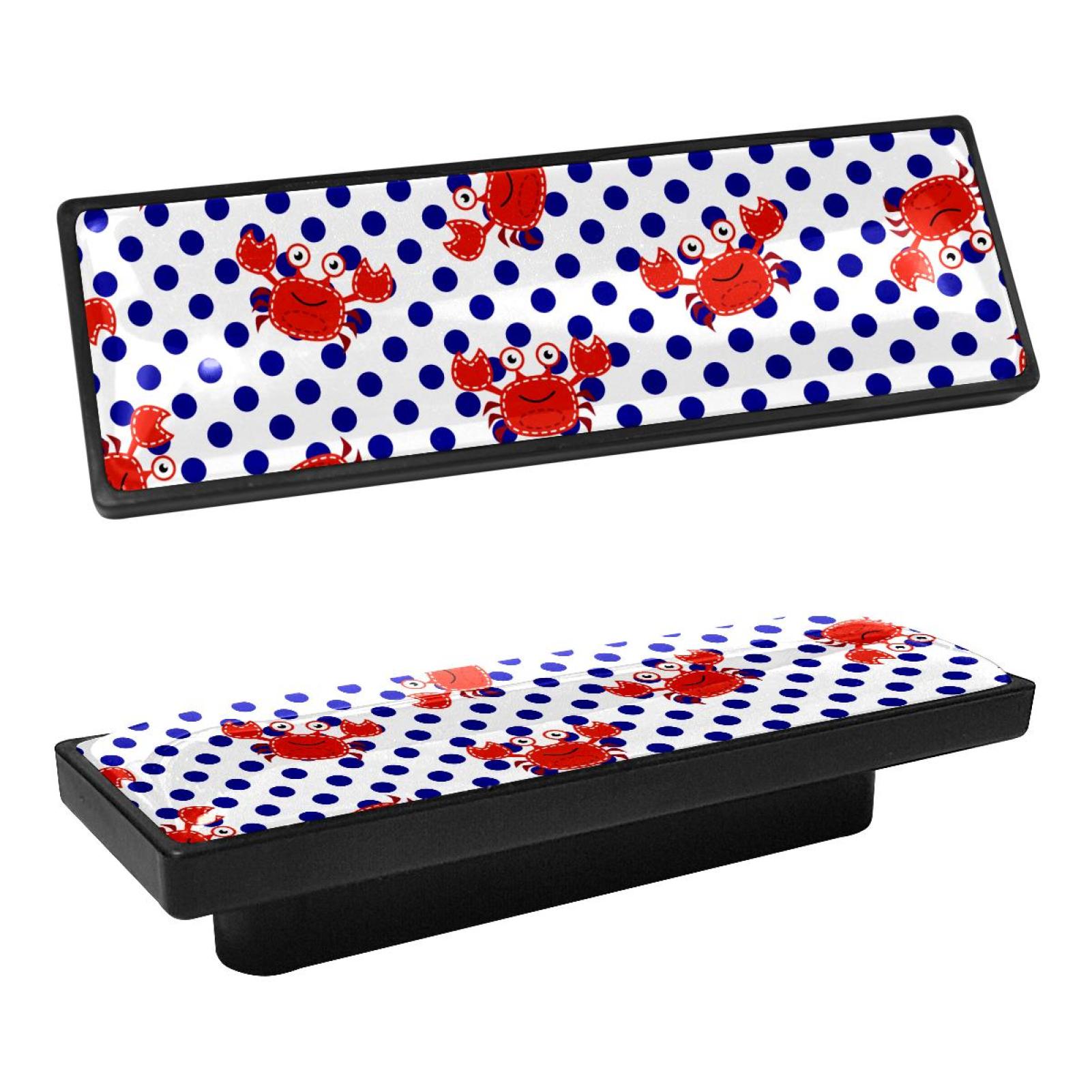 4 Pcs Rectangle Handle Cupboard Knob Drawer Pulls Handle