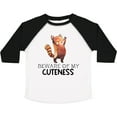 thumbnail image 3 of Inktastic Beware of My Cuteness Cute Red Panda Boys or Girls Toddler T-Shirt, 3 of 5