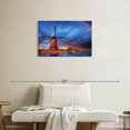 thumbnail image 2 of Elephant Stock Windmills Milky Way Wall Art - Horizontal Canvas Wall Art - Living Room Wall Decor - Nature Canvas - Brown And Blue Decor - 30" x 20", 2 of 8