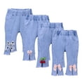 thumbnail image 2 of Chenyin 1-6 Years Girls Capris Jeans Pants for Kids Baby High-Waisted Seven Points Denim Pants Summer Stretch Trousers, 2 of 9