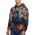 thumbnail image 3 of Pofeuu Colorful Flower Dog A Print Mens Casual Hooded Collar Drawstring Hoodies Pullover Sweatshirts Casual Long Sleeve Shirts-3X-Large, 3 of 7