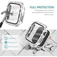 thumbnail image 2 of 41mm Case Compatible with Apple Watch 8 Series 7 Case with Screen Protector, Bling Diamond Overall Protective Case Compatible with Apple Watch Series 7 & 8 41mm, Silver, 2 of 5