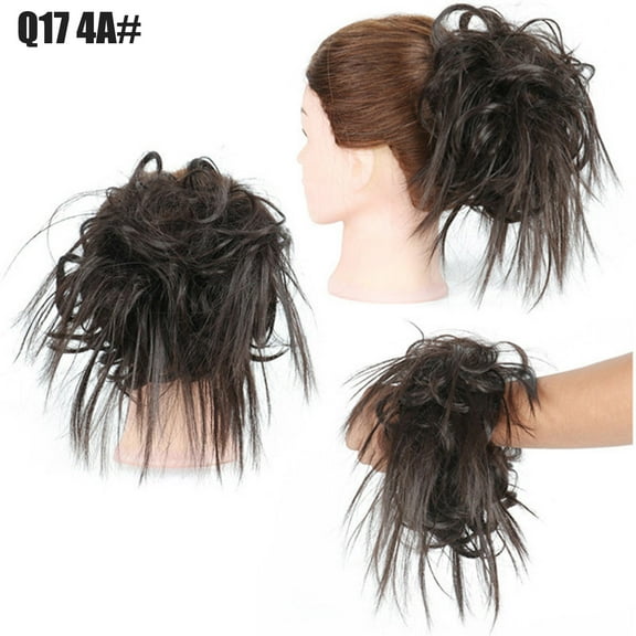 〖SUCS〗Synthetic Messy Scrunchies Elastic Band Hair Updo Hairpiece Fiber Natural Fake