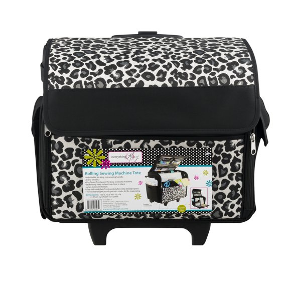 Everything Mary Cheetah Rolling Sewing Machine Case
