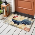 thumbnail image 5 of Navy Blue Rooster Entryway Rug 2x3 Area Rug Washable Indoor Doormat Small Bathroom Rugs Non-Slip Low Pile Accent Throw Rugs Vintage Watercolor Animals Floor Carpet for Kitchen Bedroom Entrance, 5 of 9