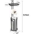 thumbnail image 2 of Techvida Tissue Paper Roll Stand, Bathroom Toilet Paper Storage Holder, Floor Standing Toilet Paper Dispenser, Clearance, 2 of 9