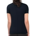 thumbnail image 2 of Women's G-III 4Her by Carl Banks  Navy Cleveland Guardians Super-Slim Fit Lightweight Retro Roses T-Shirt, 2 of 2