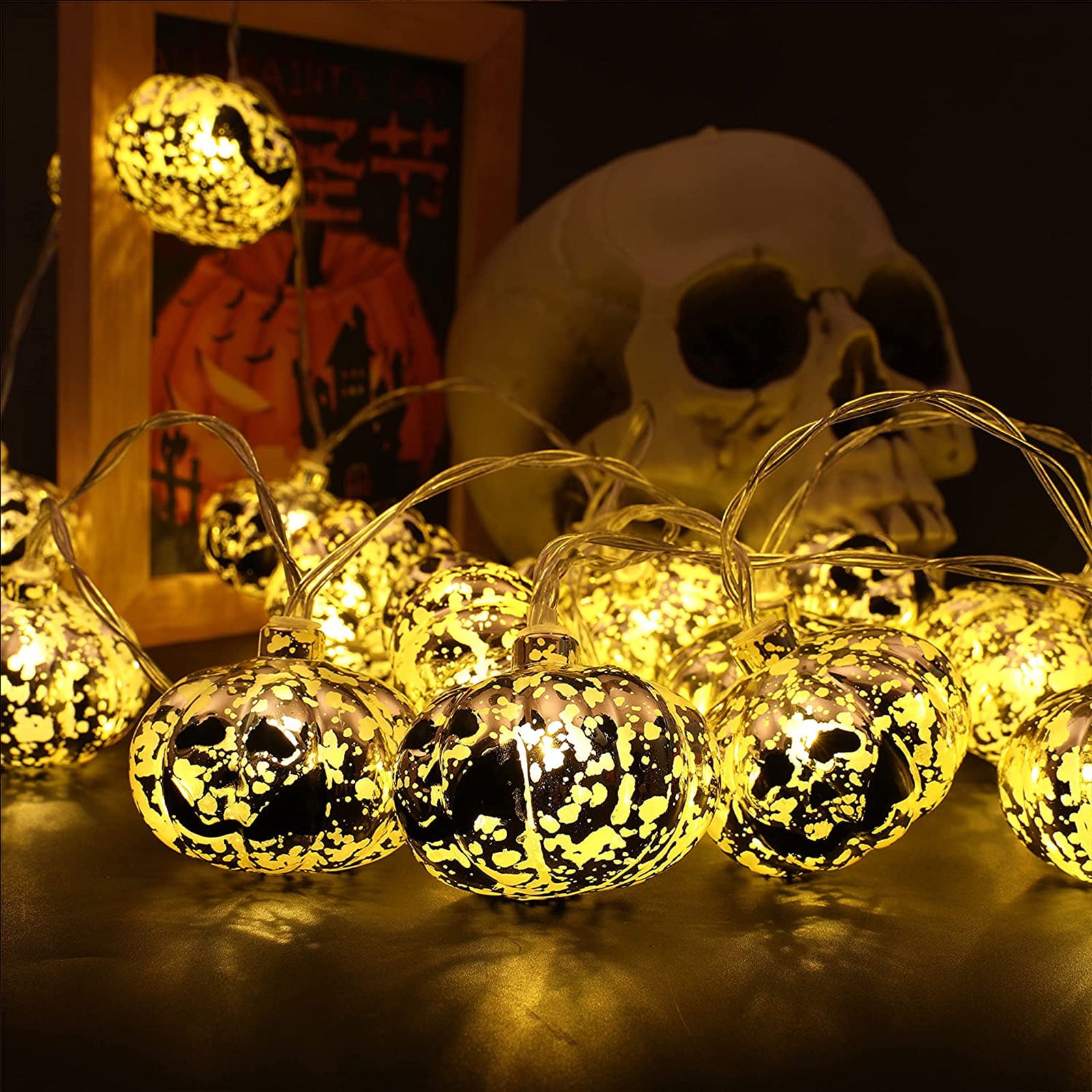 Halloween String Lights, Battery Operated Halloween Lights Indoor