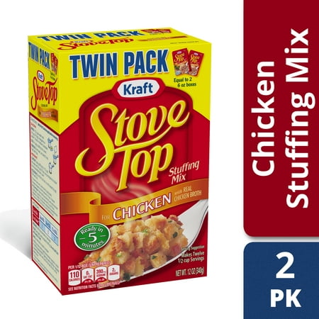 (3 Pack) Kraft Stove Top Twin Pack Stuffing Mix For Chicken, 12 oz (The Best Stuffing For Chicken)