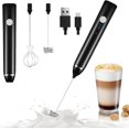 thumbnail image 1 of Electric Milk Frother, USB Rechargeable Milk Frother, 2 in 1 Electric Milk Frother, 1 of 5