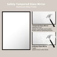 thumbnail image 5 of 22"X30" Black Rectangle Bathroom Mirror with Matte Aluminum Frame, Easy Install, 5 of 5