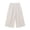White, variant on Liweisiy Women's Solid Color Palazzo Linen Capri Pants Elastic Waist Wide Leg Baggy Breathable Pants Summer Casual Daily Pants With Pockets White M