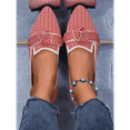 thumbnail image 3 of Women’s Bow Knot Geometric Slip-On Flats, Pointed Toe Lightweight Loafers, Comfortable Casual Shoes for Daily Walking, Work, Office & Travel, Easy On Off Design, 3 of 9