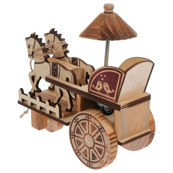 Soimiss Melody Carriage Wooden Toys Light Brown 1Pack
