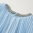 thumbnail image 5 of ZQUUVOU Women's Dress Round Neck Long Sleeves Pleated Long Dress Sky Blue,Free Size, 5 of 9