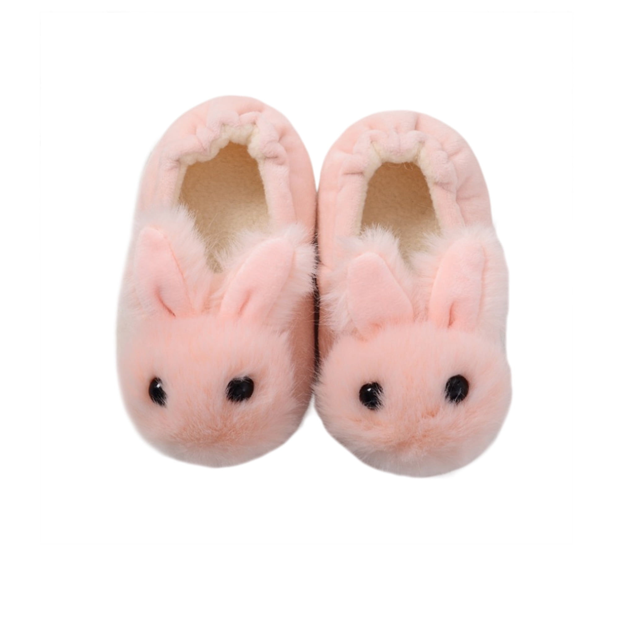 Girls Cute Bunny Slippers Memory Foam Slippers for Women Children Winter Warm Plush Shoes 