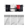 thumbnail image 4 of Valances for Windows Black Red Abstract Rod Pocket Cafe Window Treatments Valance Curtains for Kitchen Bathroom Laundry Basement Windows 54"x18", 4 of 9