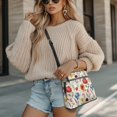 thumbnail image 4 of Eheartsgir Floral Garden Mix Crossbody Bag, Durable Ladies Crossbody Bag PU Leather Adjustable Shoulder Strap Sling Bag for Travel Daily, 4 of 7