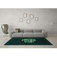 thumbnail image 3 of Ahgly Company Indoor Square Abstract Turquoise Blue Modern Area Rugs, 6' Square, 3 of 4