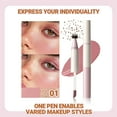 thumbnail image 2 of Freckle Blush Pen, 2 in 1 Liquid Freckle Stamp Pen & Liquid Blush, Long Lasting Waterproof Freckles Tattoo Marker for Natural Sunkissed Makeup, 2 of 5
