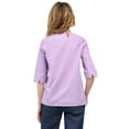 thumbnail image 5 of (2 pack) Turtle Bay New York Womens Regular Fit 3/4 Sleeve Button Down Collared Camp Shirt, 5 of 7