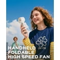 thumbnail image 6 of Portable Handheld Fan 5 Gear Speed 4000mAh Rechargeable Mini Neck Fan, Up to 14 Working Hours, Foldable Desk Fan for Outdoor Travel Beach Gifts, 6 of 8