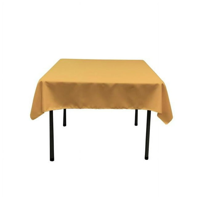LA Linen TCpop52x52-GoldP14 Polyester Poplin Square Tablecloth, Gold - 52 x 52 in.