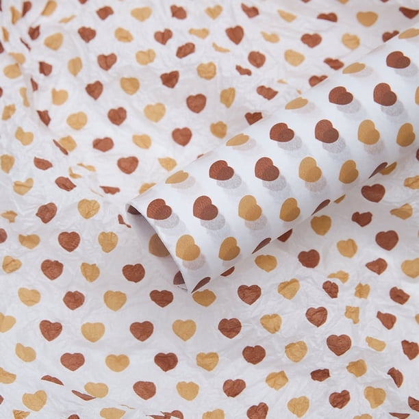 Xiao Hua Flores, regalos, decoración de cajas de regalo, regalos, papel de regalo de flores, (papel de regalo de pera de nieve de amor, 70 * 50 cm, color caramelo)