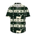 thumbnail image 2 of Hombres de Manga Larga, Navidad Impresa Turndown Collar Blusa, Casual Moda Botón Camisa para las Vacaciones, 2 of 5