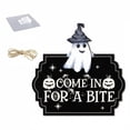 thumbnail image 2 of Pumpkin Vampire Door Sign Hanging Halloween Hanging Door Sign for Holiday Parties Gate Decor, 2 of 3