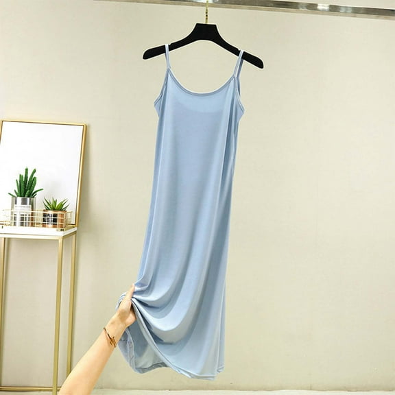 Women's Solid Color Inside With A Base Large Size Petticoat Loose Nightdress (medium Length) Button down Night Gown Nightgowns for Women Soft Womens Nightgown Short Sleeve Womens Size Night Shirts