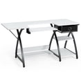 thumbnail image 1 of Costway Cousant Table Pliante Ordinateur Bureau Plate-Forme Réglable W / Tiroir et Shleves, 1 of 9