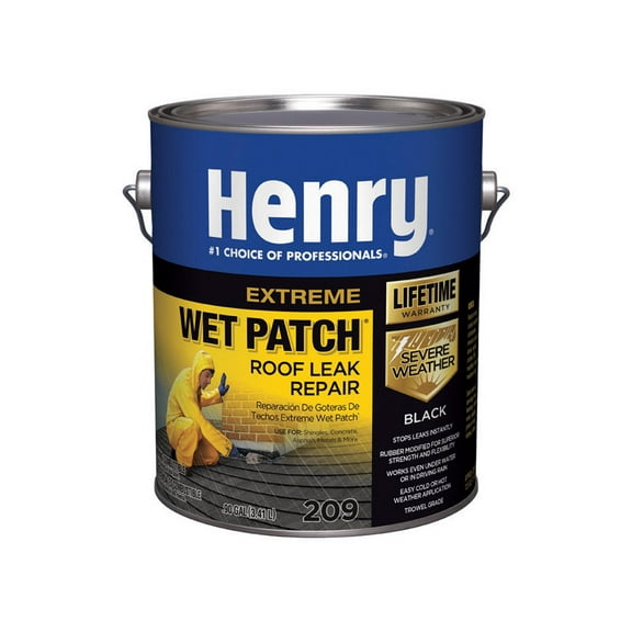 Henry Roof Leak Repair, 1 gal, Pail, Black HE209042 Pack of 4