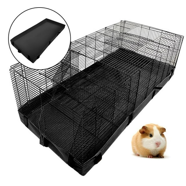 Pièces de Couvercle de Fond de Cage pour Lapins Nains Écureuil Hamsters Noir
