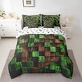 thumbnail image 2 of Castle Fairy Pixelated Miners Game Bedding Comforter Set,Abstract Full Bedding Set, 2 of 8