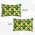 thumbnail image 2 of Lsque Avocado Pattern Pillow Case – Soft & Cozy Throw Pillow Cover, Hypoallergenic Cushion Case for Sleeping Women with Envelope Closure-16"x24", 2 of 6