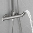thumbnail image 6 of Exposed Shower System with Rainfall Head Handheld Spray and Tub Spout, Height Adjustable Solid Brass 3-Functions Wall Mounted Outdoor  Complete Shower System, Brushed Nickel, 6 of 13