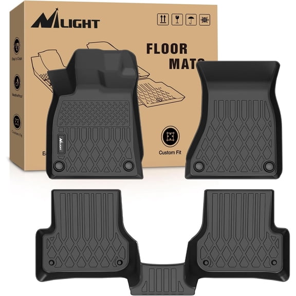 Nilight TPE Floor Mats for Audi A6 S6 A6 Quattro 2012 2013 2014 2015 2016 2017 2018, All Weather Custom Fit Heavy Duty Floor Liners