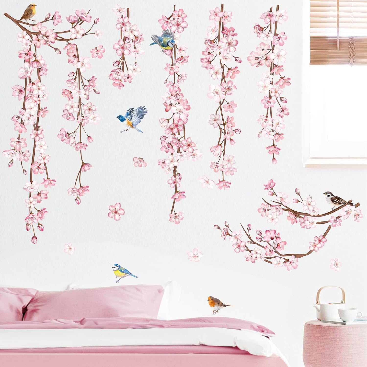 Woodland Animals Wall Decals Bear Fox tree wall  decal Jungle Wall Stickers Peel and Stick Wall Art Decals Baby Nursery Kids Room Daycare Wall Decor Living Room Bedroom Bathroom glass wall sticker